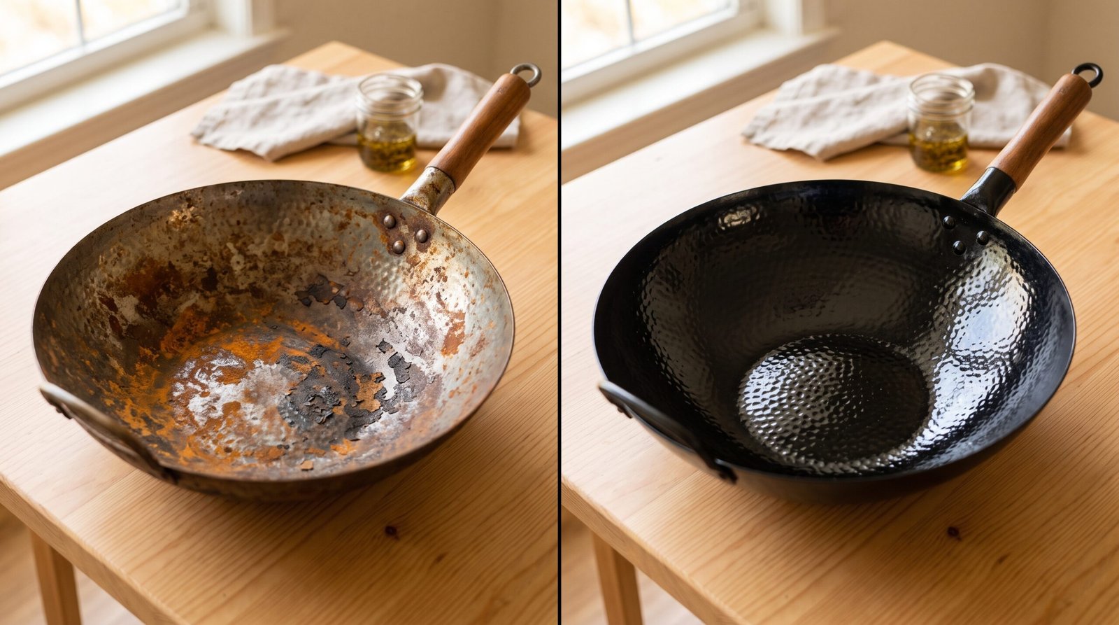 Cookware How to Remove Rust From an Old Carbon Steel Wok3