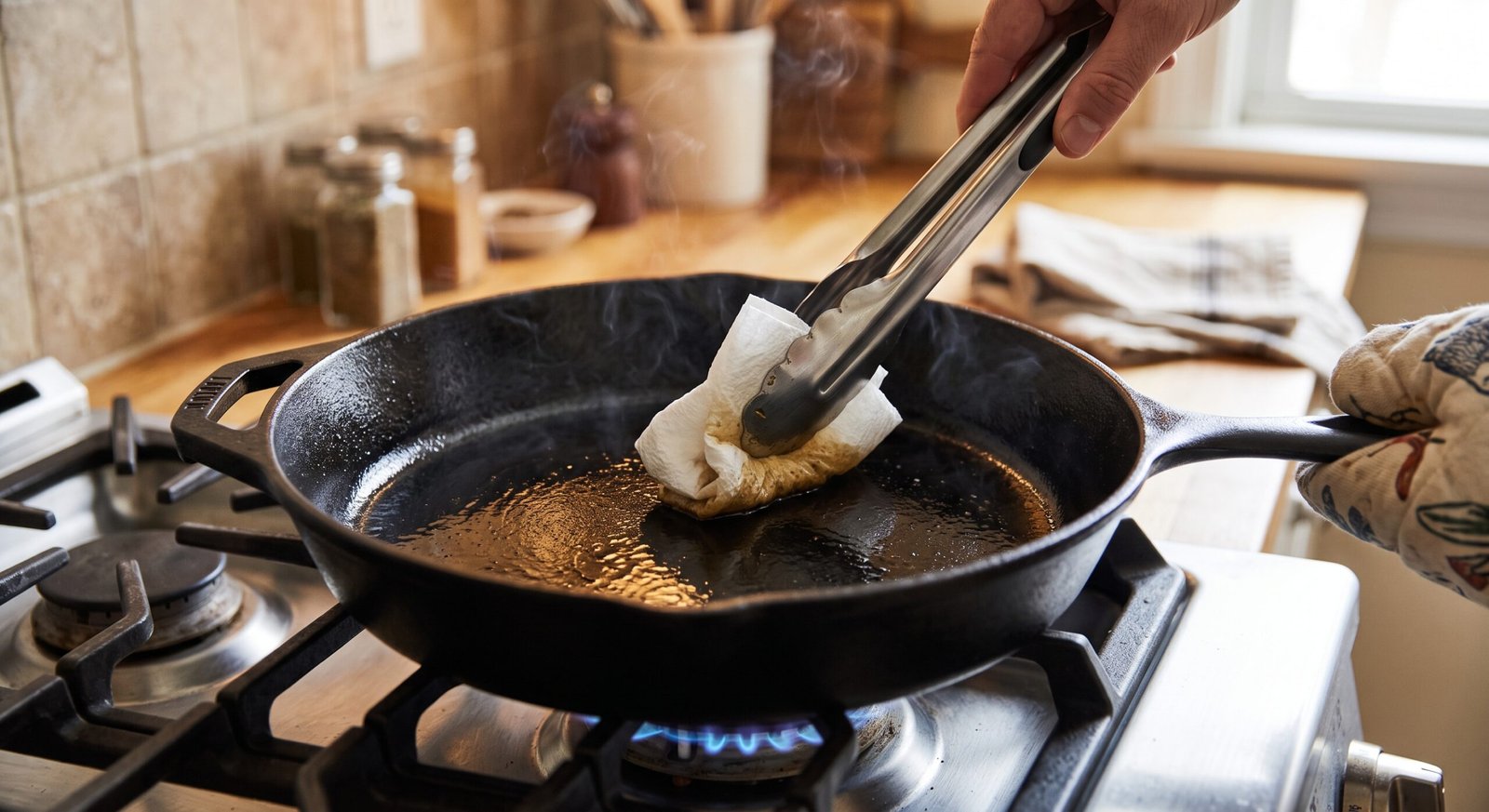 How to clean cast iron skillet after cooking fish
