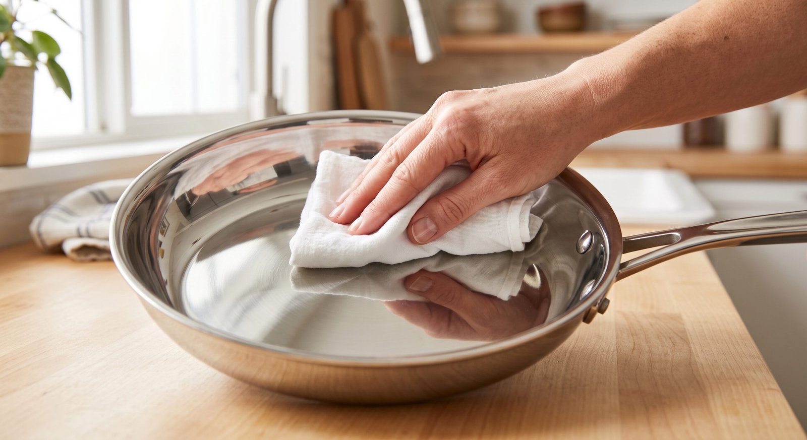 How to get burnt food stains off stainless steel pans