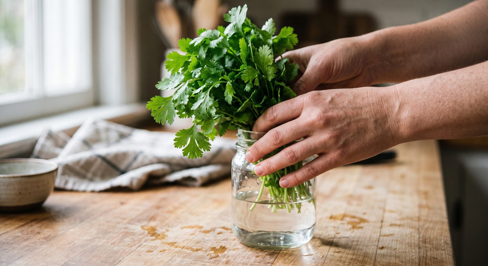 how to keep fresh cilantro alive