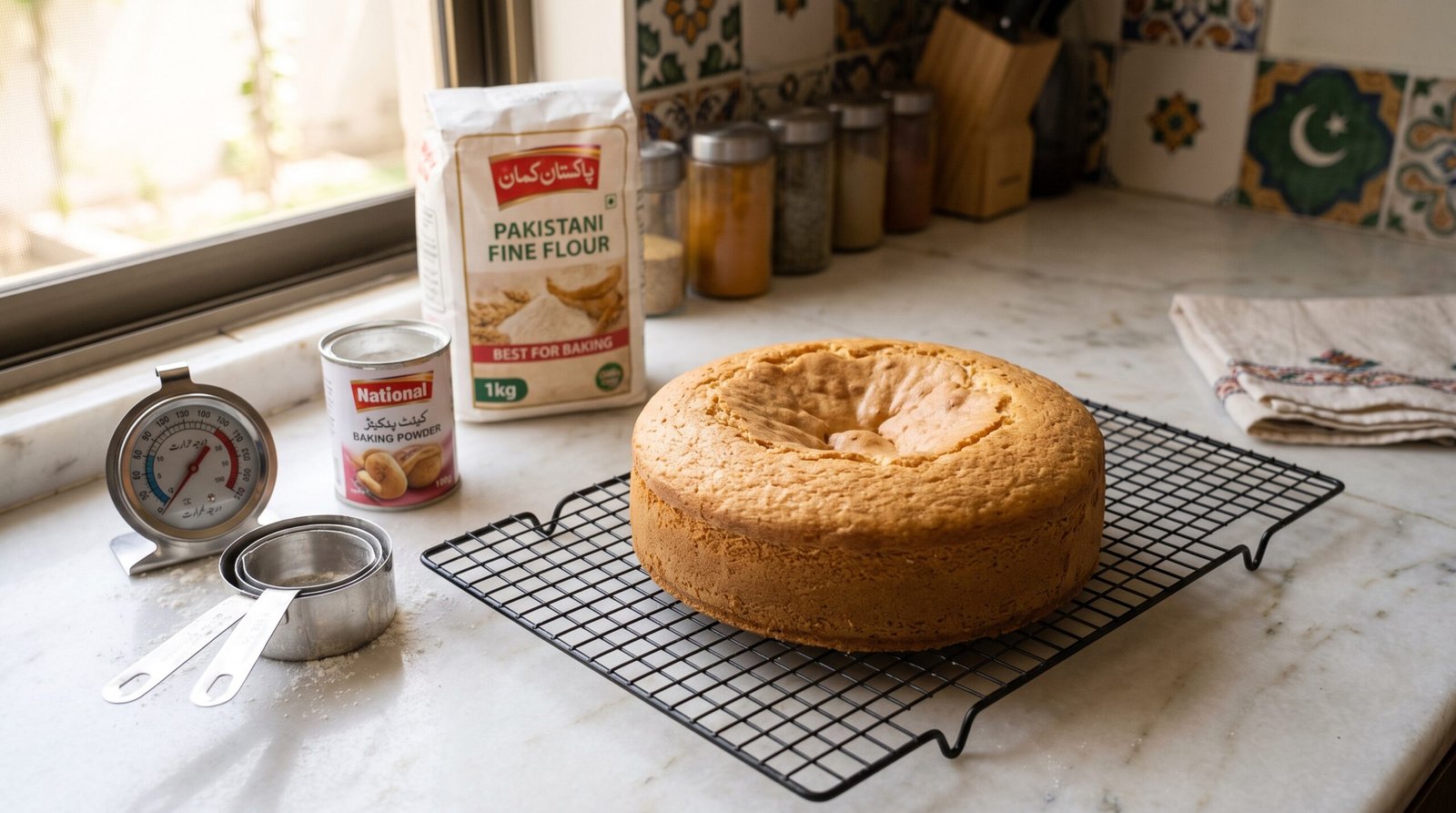 why cakes sink in the middle
