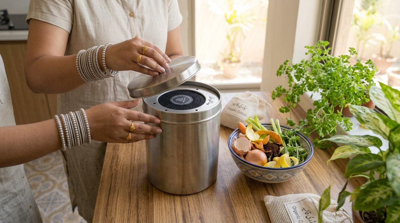 apartment indoor kitchen composting guide