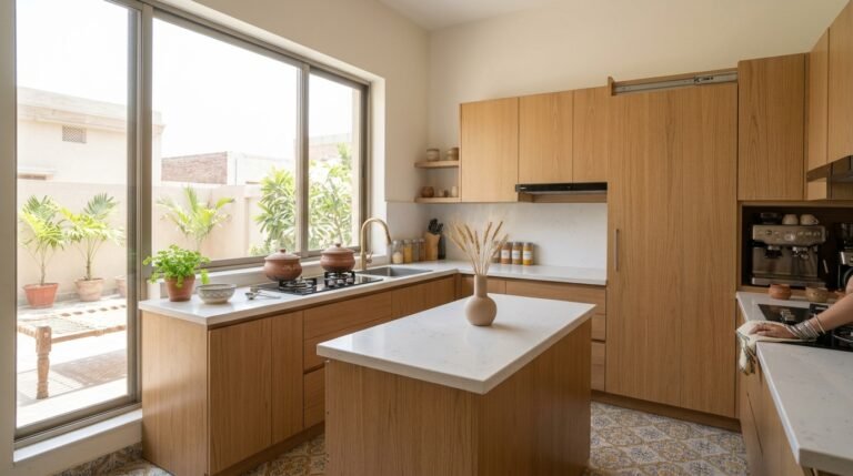 modern minimalist kitchen aesthetic setup