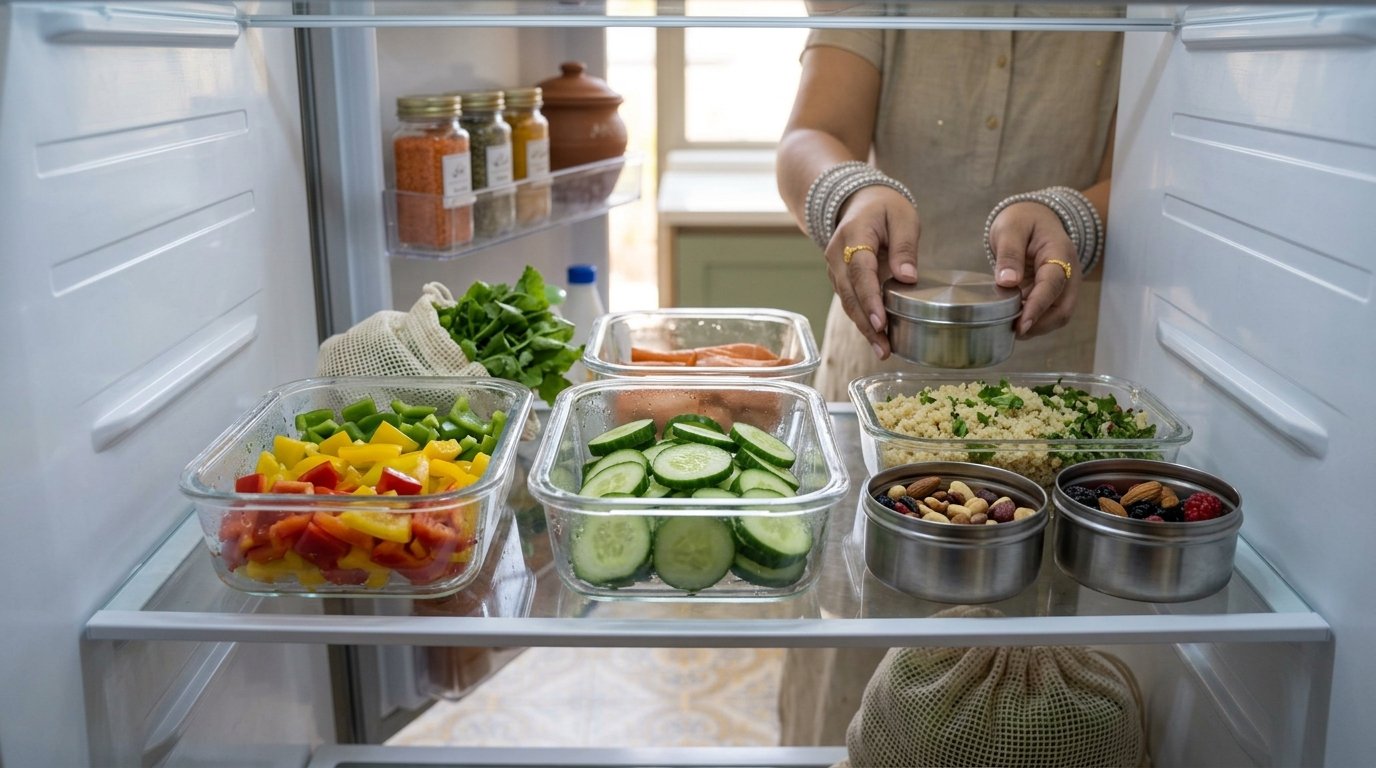 plastic free kitchen food storage